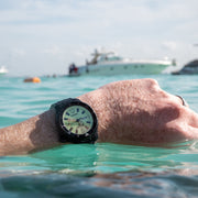 Citizen Automatic Promaster Dive Watch with Fully Lumed Dial and PVD Case and Bracelet #NY0155-58X wrist