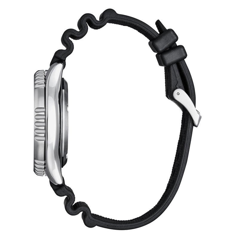 Citizen Automatic Promaster Dive Watch with Black Dial and Rubber Strap #NY0156-04E crown