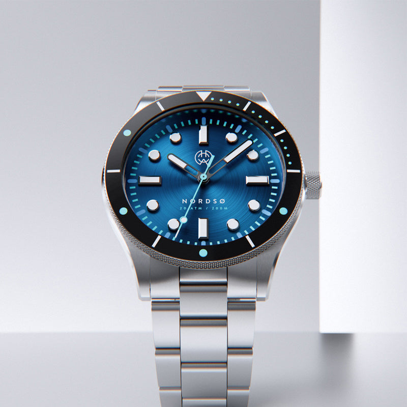 Henry Archer Nordso Automatic Dive Watch with Horizon Blue Dial #HAC-NOR-HRZ-3LI
