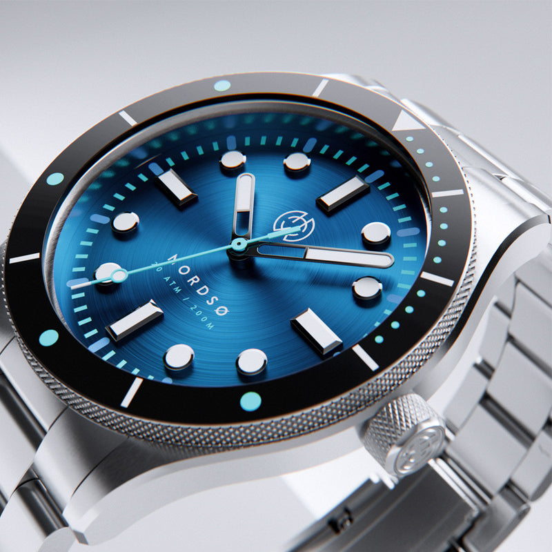 Henry Archer Nordso Automatic Dive Watch with Horizon Blue Dial #HAC-NOR-HRZ-3LI
