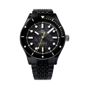 Henry Archer Nordso Automatic Dive Watch with Tempest Meteorite Dial and DLC Case and Bracelet #HAC-NOR-ECL-BOR