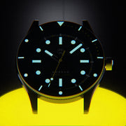 Henry Archer Nordso Automatic Dive Watch with Tempest Meteorite Dial and DLC Case and Bracelet #HAC-NOR-ECL-BOR