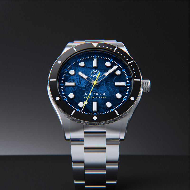 Henry Archer Nordso Automatic Dive Watch with Meteorite Dial #HAC-NOR-TEM-3LI