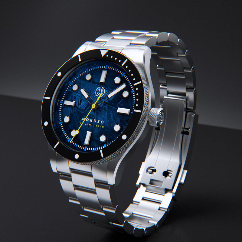 Henry Archer Nordso Automatic Dive Watch with Meteorite Dial #HAC-NOR-TEM-3LI