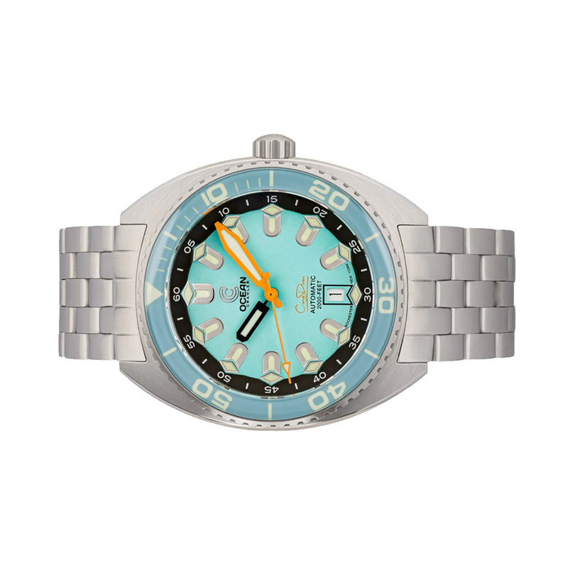 Ocean Crawler Core Diver V4 with Aqua Dial #OC-CR-V4-AQ side
