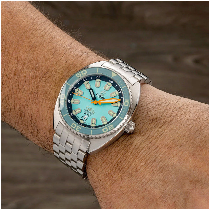 Ocean Crawler Core Diver V4 with Aqua Dial #OC-CR-V4-AQ wrist