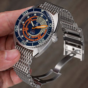 Ocean Crawler Core Diver V4 with Blue and Orange Decompression Dial #OC-DCT-BLU lifestyle