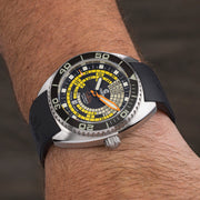Ocean Crawler Core Diver V4 with Black and Yellow Decompression Dial #OC-DCT-YLW wrist