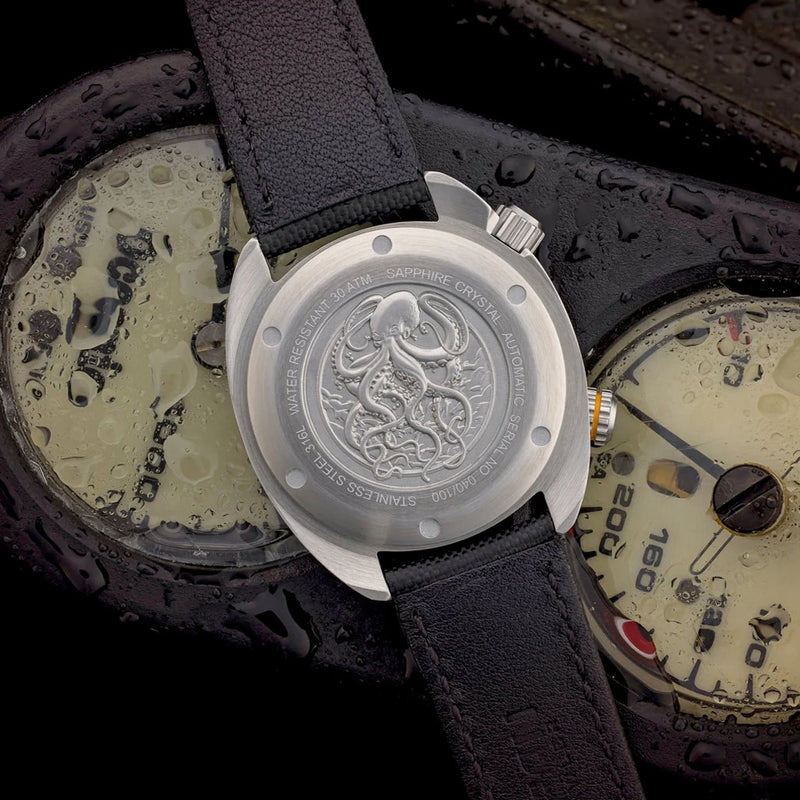 Ocean Crawler Great Lakes Diver with Blue Dial #OC-GL-V2-BL back