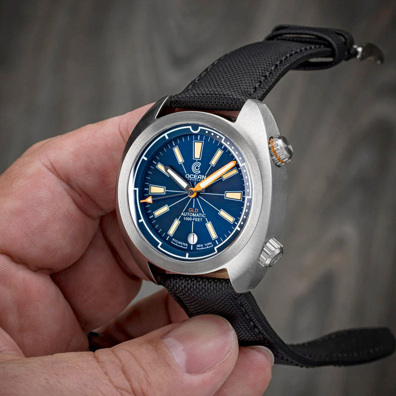 Ocean Crawler Great Lakes Diver with Blue Dial #OC-GL-V2-BL