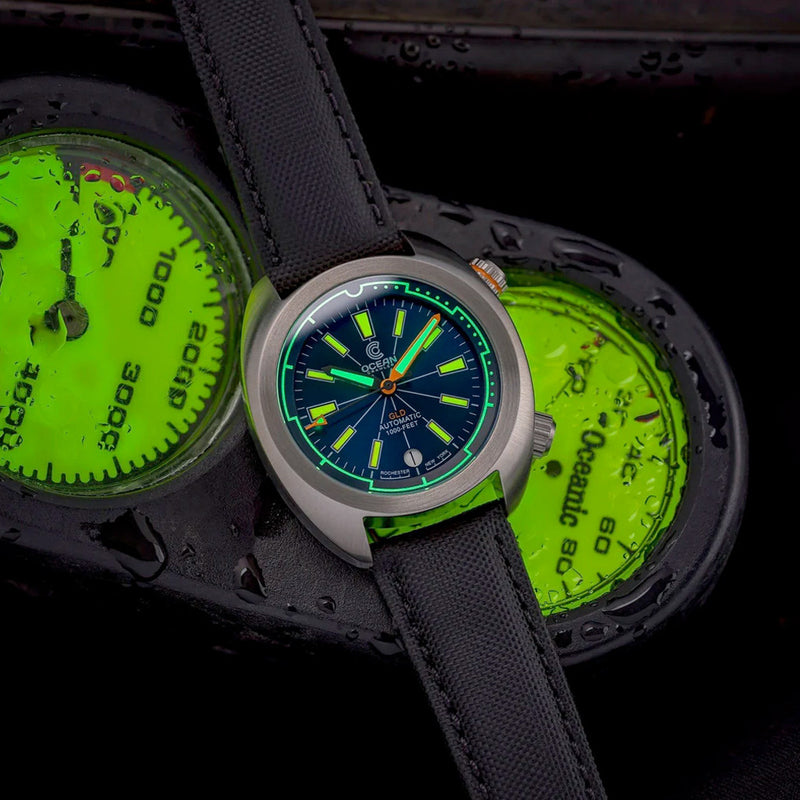 Ocean Crawler Great Lakes Diver with Blue Dial #OC-GL-V2-BL lume