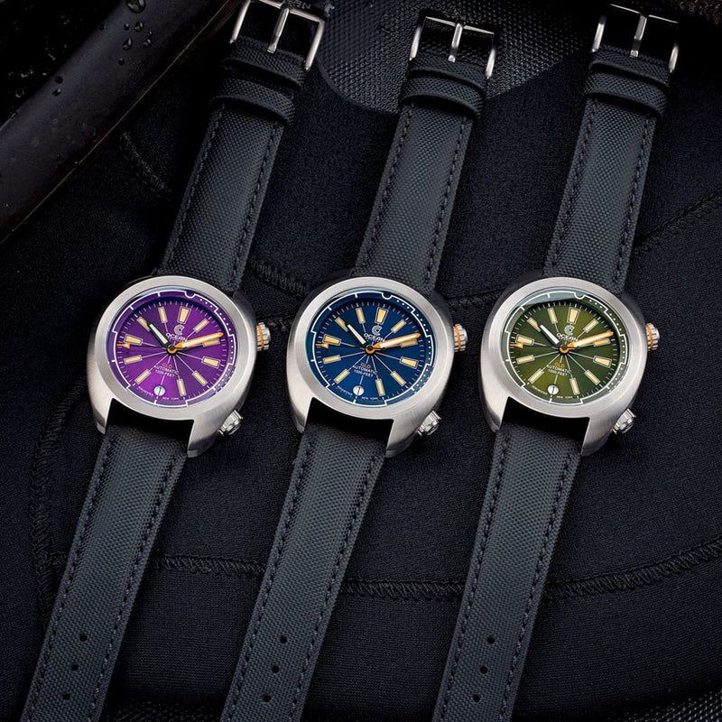 Ocean Crawler Great Lakes Diver with Blue Dial #OC-GL-V2-BL all