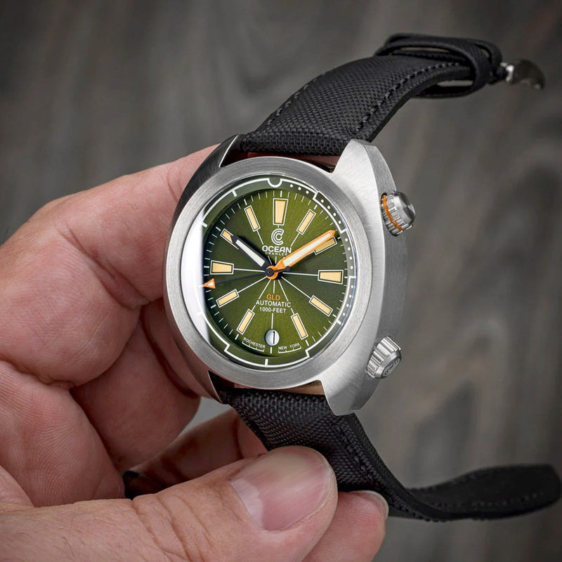 Ocean Crawler Great Lakes Diver with Green Dial #OC-GL-V2-GR