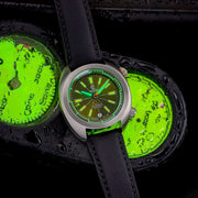 Ocean Crawler Great Lakes Diver with Green Dial #OC-GL-V2-GR lume