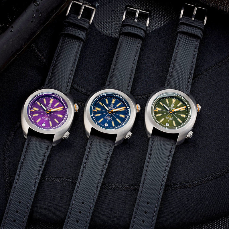 Ocean Crawler Great Lakes Diver with Green Dial #OC-GL-V2-GR all