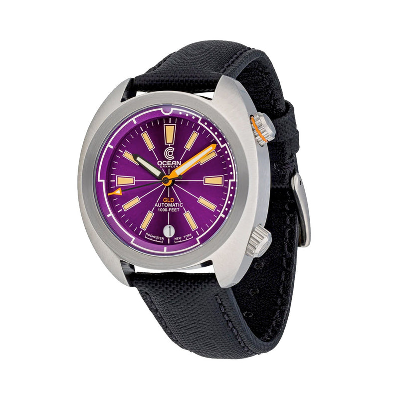 Ocean Crawler Great Lakes Diver with Purple Dial #OC-GL-V2-PR