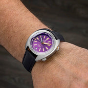 Ocean Crawler Great Lakes Diver with Purple Dial #OC-GL-V2-PR wrist