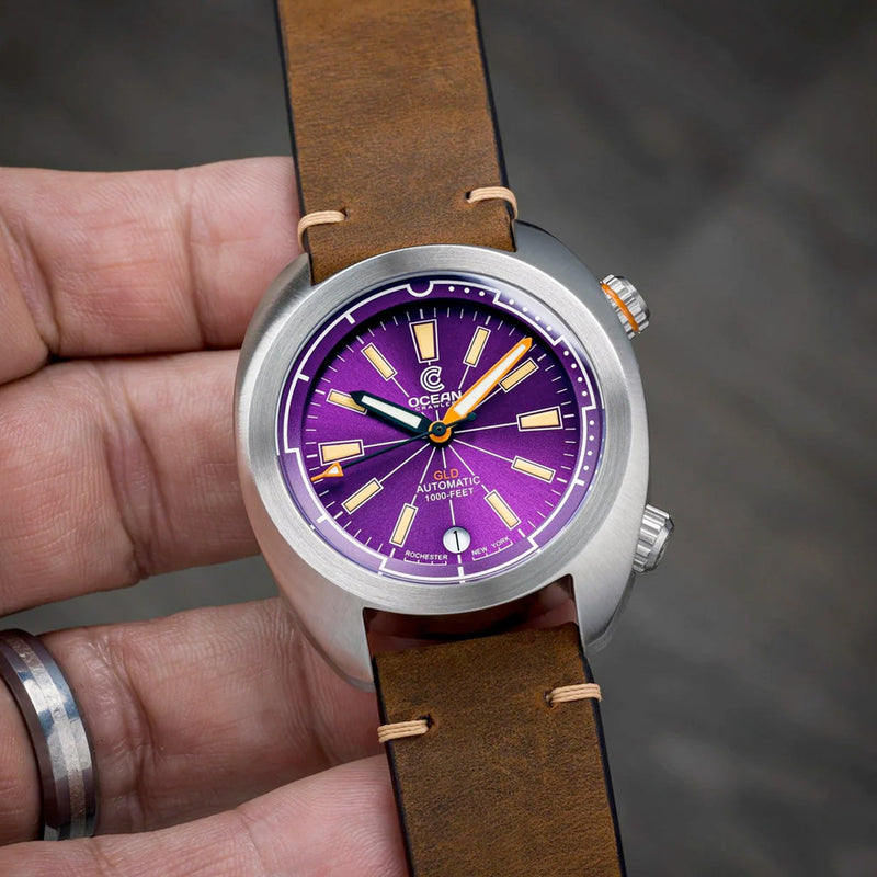 Ocean Crawler Great Lakes Diver with Purple Dial #OC-GL-V2-PR extra