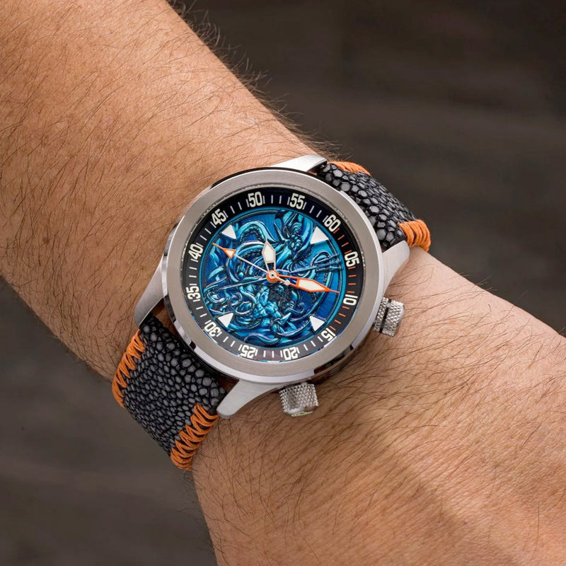 Ocean Crawler Kraken vs Neptune Diver #OC-KN-V2-BL wrist