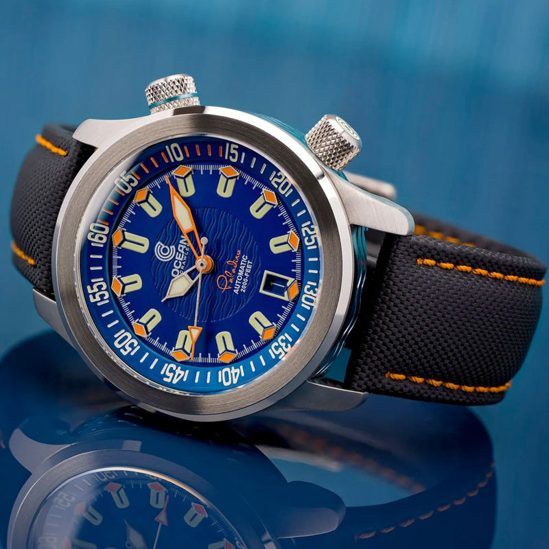 Ocean Crawler Paladino WaveMaker with Blue Dial #OC-PL-V2-BL extra