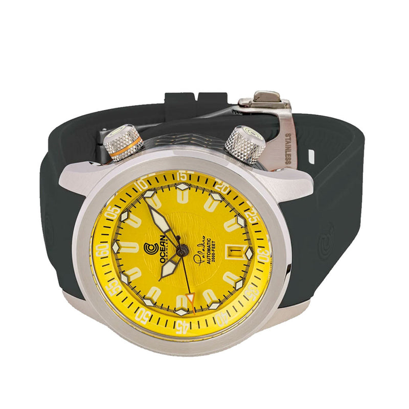 Ocean Crawler Paladino WaveMaker with Yellow Dial #OC-PL-V2-YL side