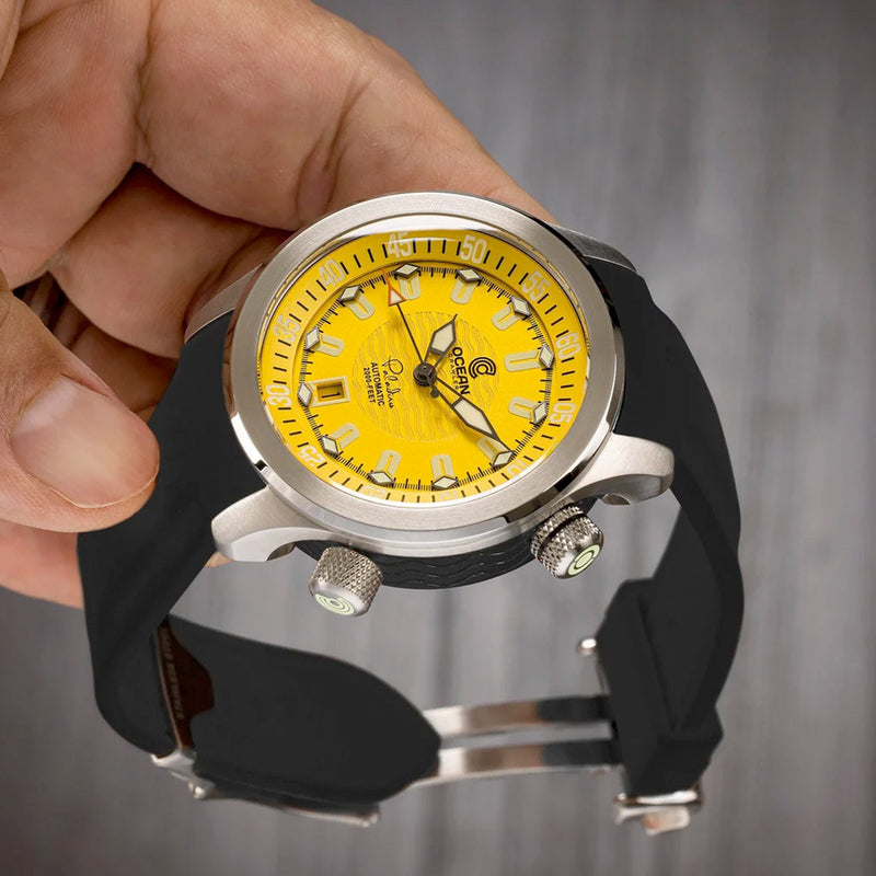 Ocean Crawler Paladino WaveMaker with Yellow Dial #OC-PL-V2-YL