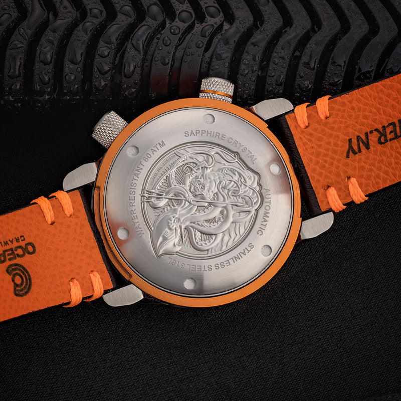 Ocean Crawler Piranha Orange Diver 2023 #OC-PRN-ORG back