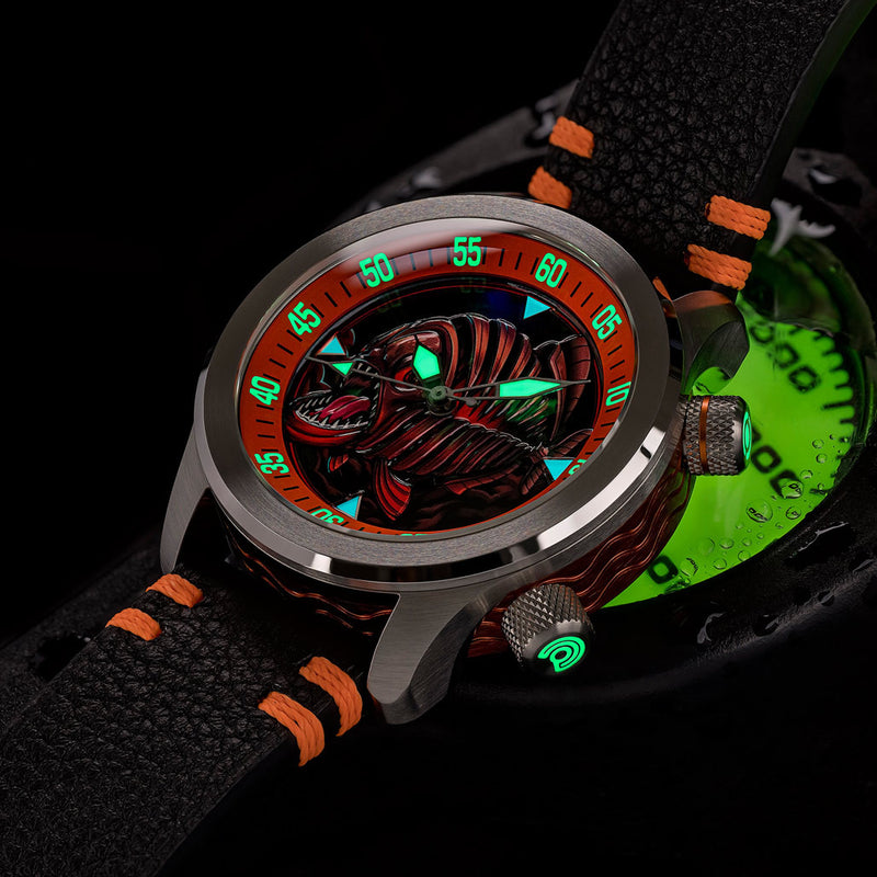 Ocean Crawler Piranha Orange Diver 2023 #OC-PRN-ORG lume