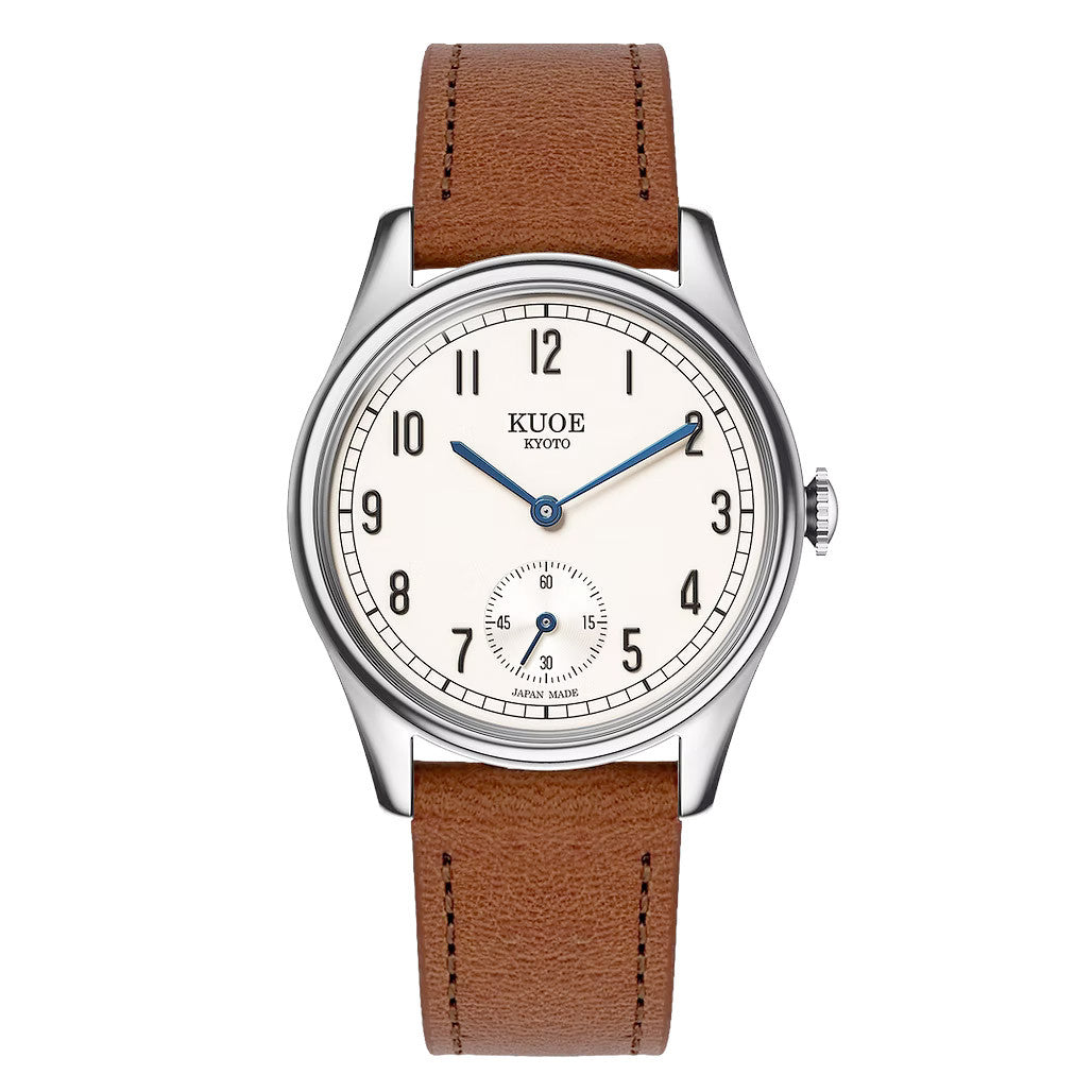 KUOE Old Smith 90-001 Quartz 35mm Dress Watch #OS90001-ABL-IT-BR