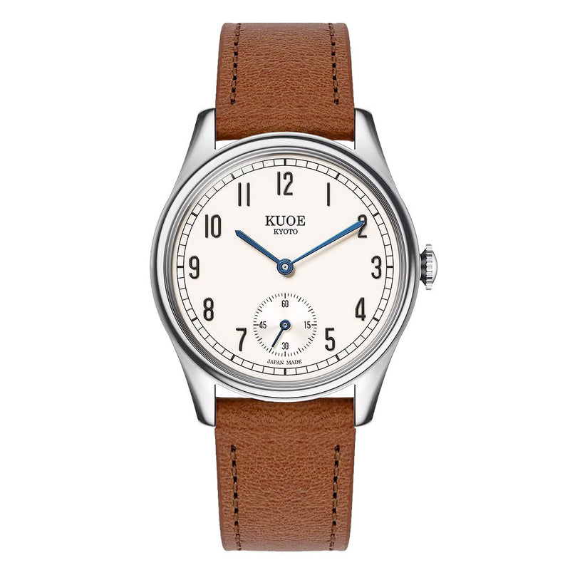 KUOE Old Smith 90-001 Quartz 35mm Dress Watch #OS90001-ABL-IT-BR-SA