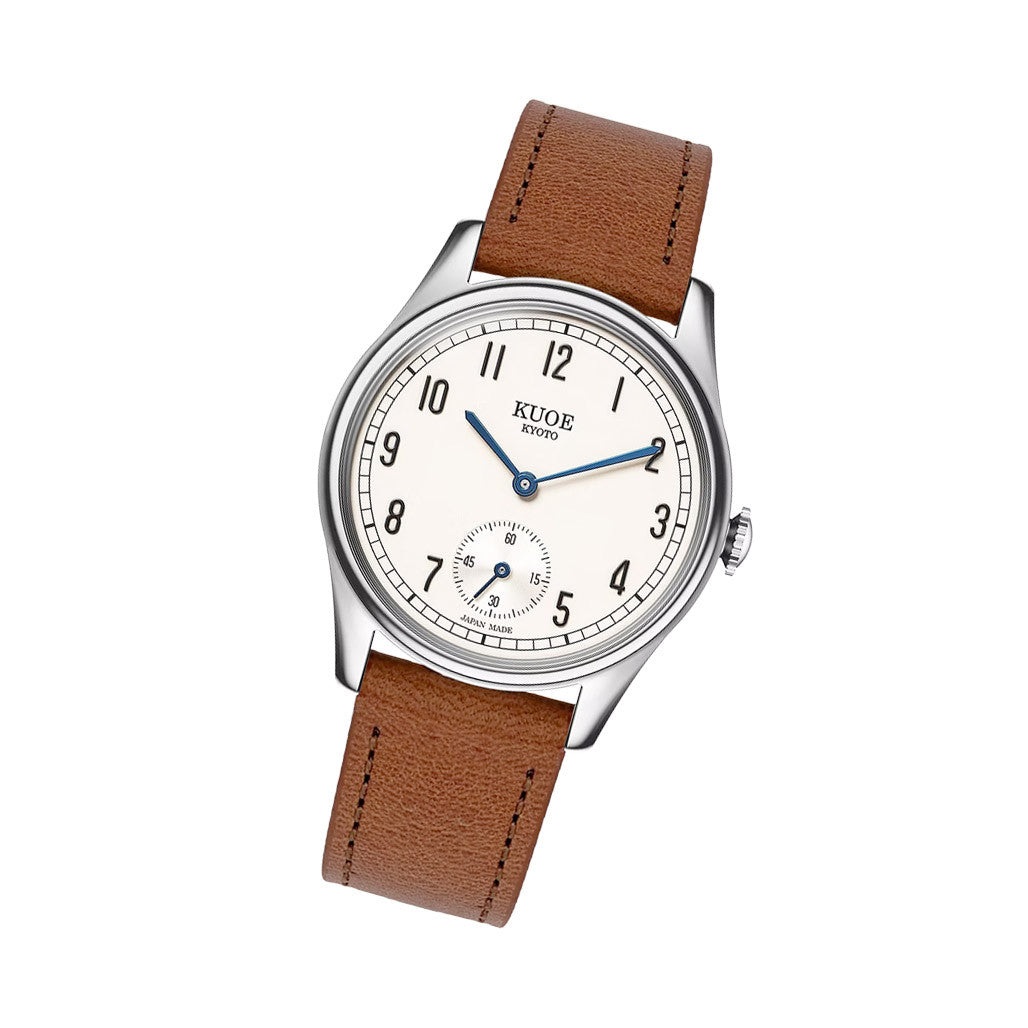 KUOE Old Smith 90-001 Quartz 35mm Dress Watch #OS90001-ABL-IT-BR
