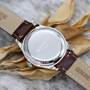 KUOE Old Smith 90-001 Quartz 35mm Dress Watch #OS90001-BBL-O-BK-SA