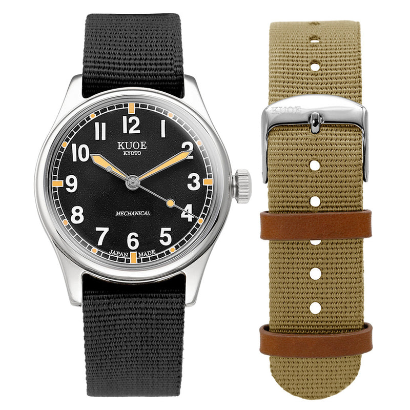 KUOE Old Smith 90-002 Automatic 38mm Watch with Black Dial #OS90002-ND-BK-LARGE