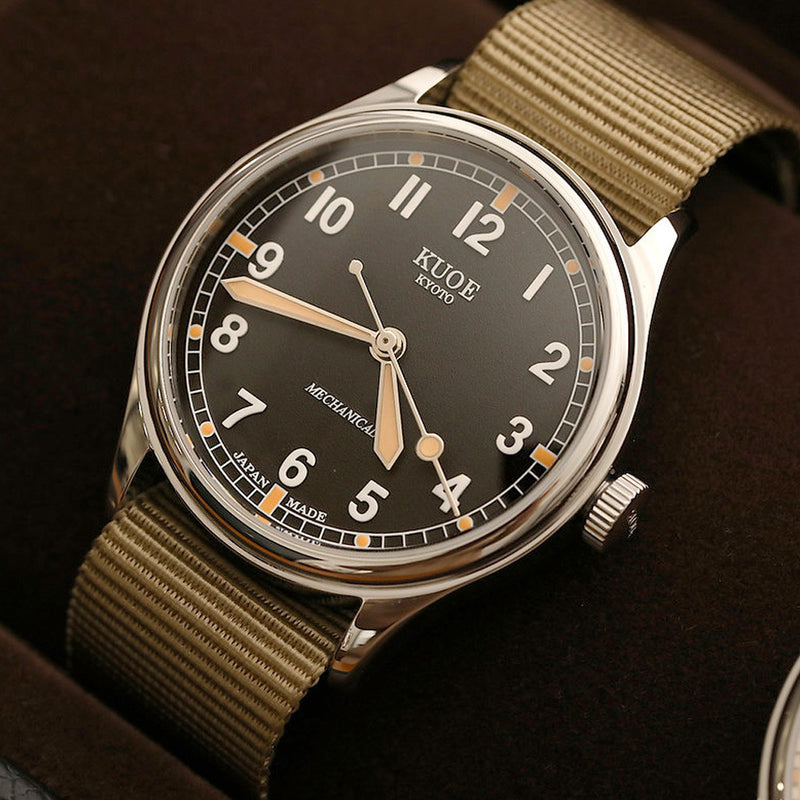 KUOE Old Smith 90-002 Automatic 38mm Watch with Black Dial #OS90002-ND-BK-LARGE