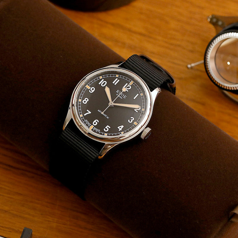 KUOE Old Smith 90-002 Automatic 38mm Watch with Black Dial #OS90002-ND-BK-LARGE