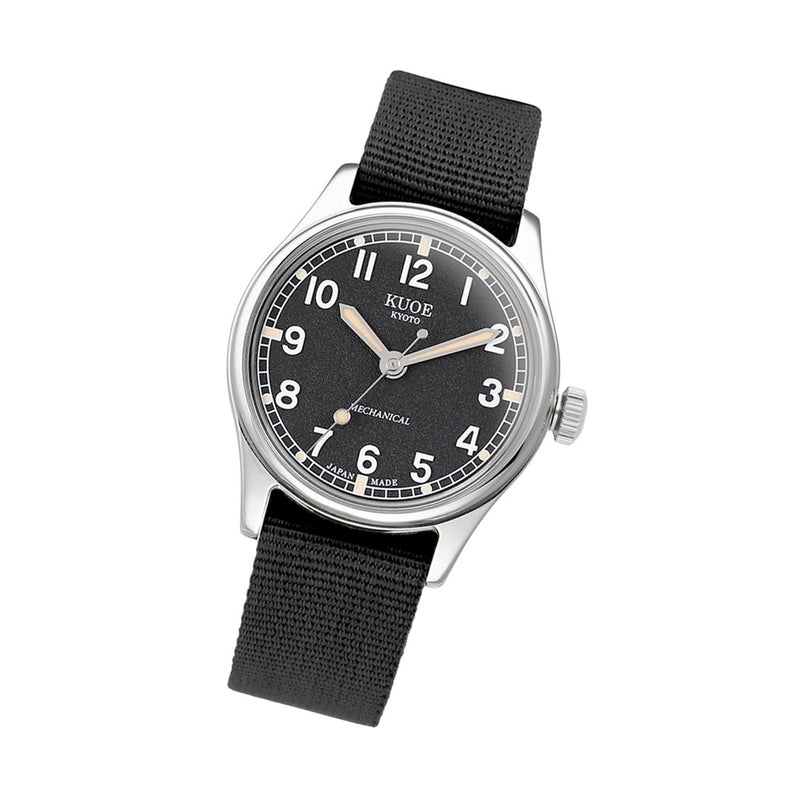 KUOE Old Smith 90-002 Automatic 35mm Watch with Black Dial #OS90002-ND-BK-NATO-SA