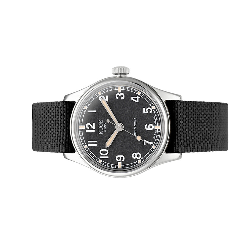 KUOE Old Smith 90-002 Automatic 35mm Watch with Black Dial #OS90002-ND-BK-NATO-SA