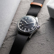KUOE Old Smith 90-002 Automatic 35mm Watch with Black Dial #OS90002-ND-BK-NATO-SA