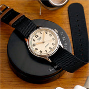 KUOE Old Smith 90-002 Automatic 38mm Watch with Ivory Dial #OS90002-ND-IV-LARGE