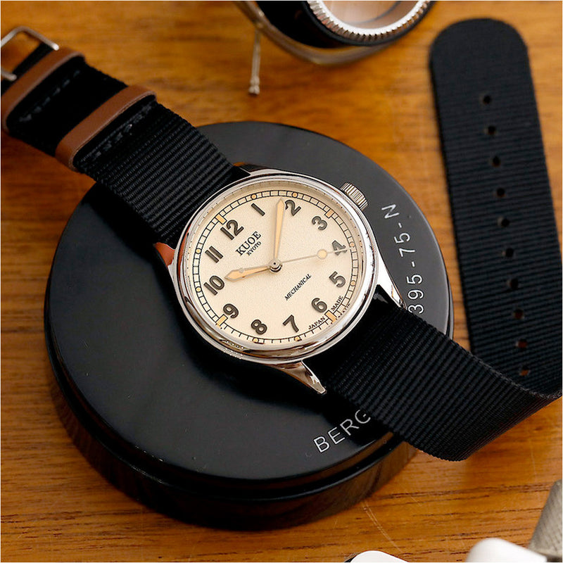 KUOE Old Smith 90-002 Automatic 38mm Watch with Ivory Dial #OS90002-ND-IV-LARGE