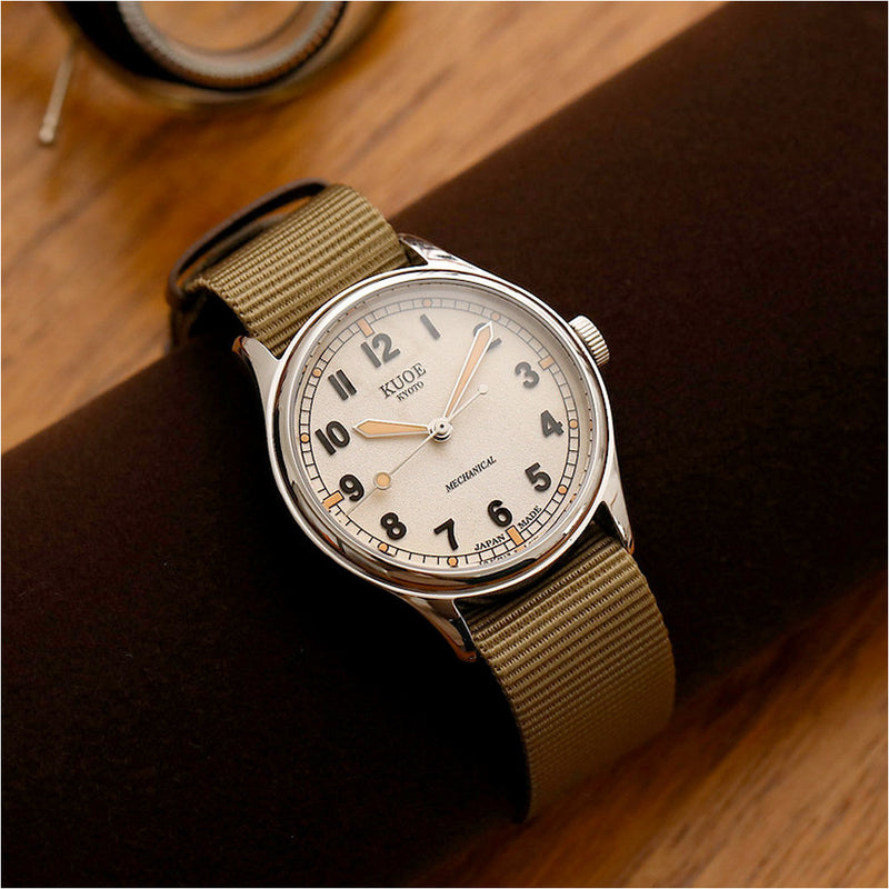 KUOE Old Smith 90-002 Automatic 38mm Watch with Ivory Dial #OS90002-ND-IV-LARGE