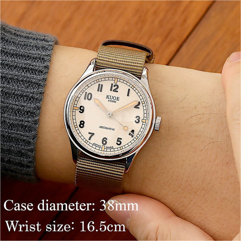 KUOE Old Smith 90-002 Automatic 38mm Watch with Ivory Dial #OS90002-ND-IV-LARGE