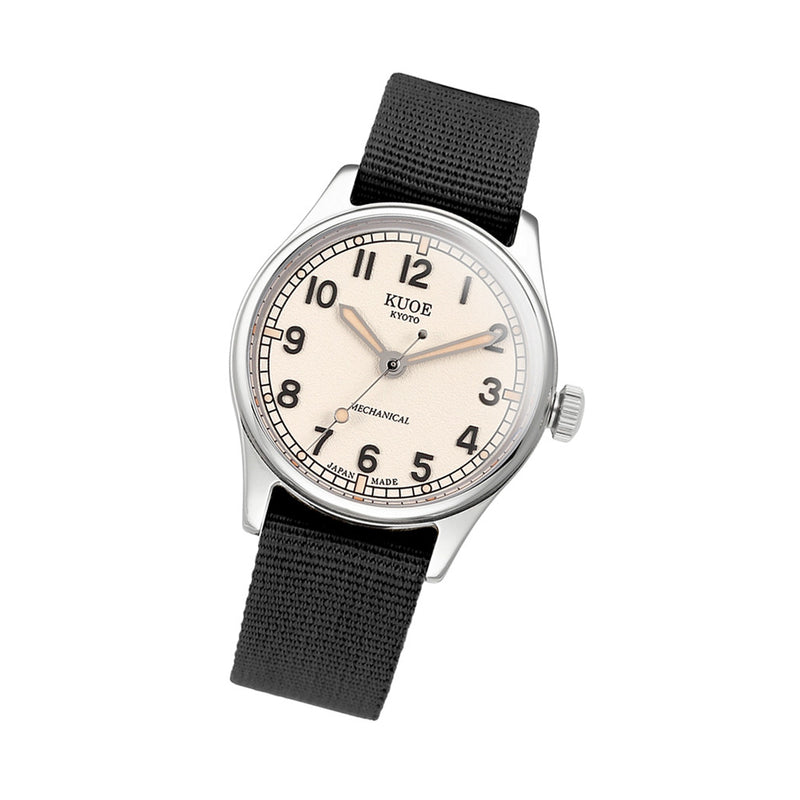 KUOE Old Smith 90-002 Automatic 35mm Watch with Ivory Dial #OS90002-ND-IV-NATO-SA