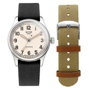 KUOE Old Smith 90-002 Automatic 35mm Watch with Ivory Dial #OS90002-ND-IV-NATO-SA