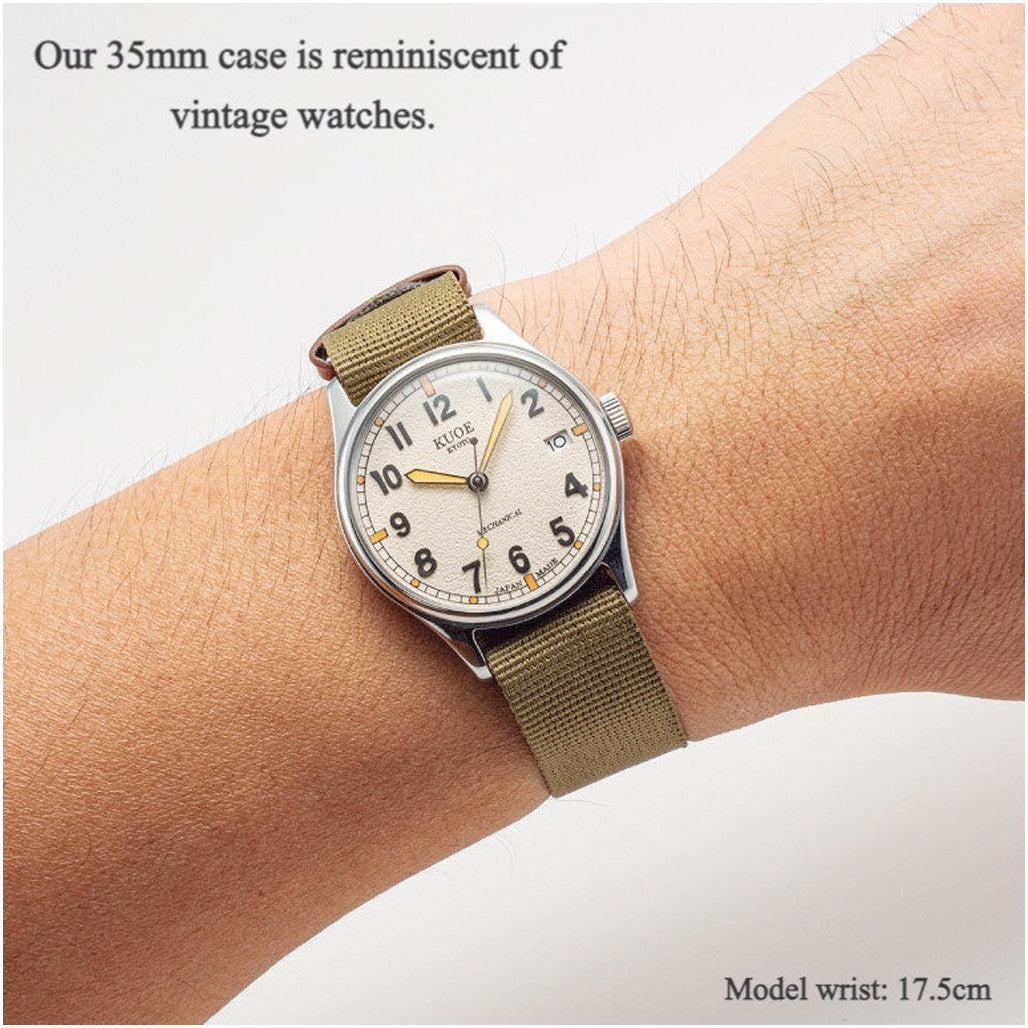 KUOE Old Smith 90-002 Automatic 35mm Watch with Ivory Dial