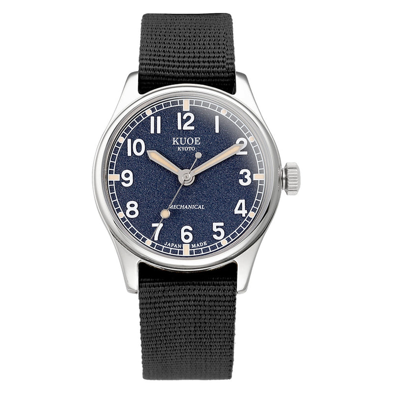 KUOE Old Smith 90-002 Automatic 35mm Watch with Navy Dial #OS90002-ND-NV-NATO-SA