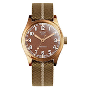 KUOE Old Smith 90-002 Bronze Case 35mm Automatic Watch with Brown Dial #OS90002BZ-ND-BR-KB