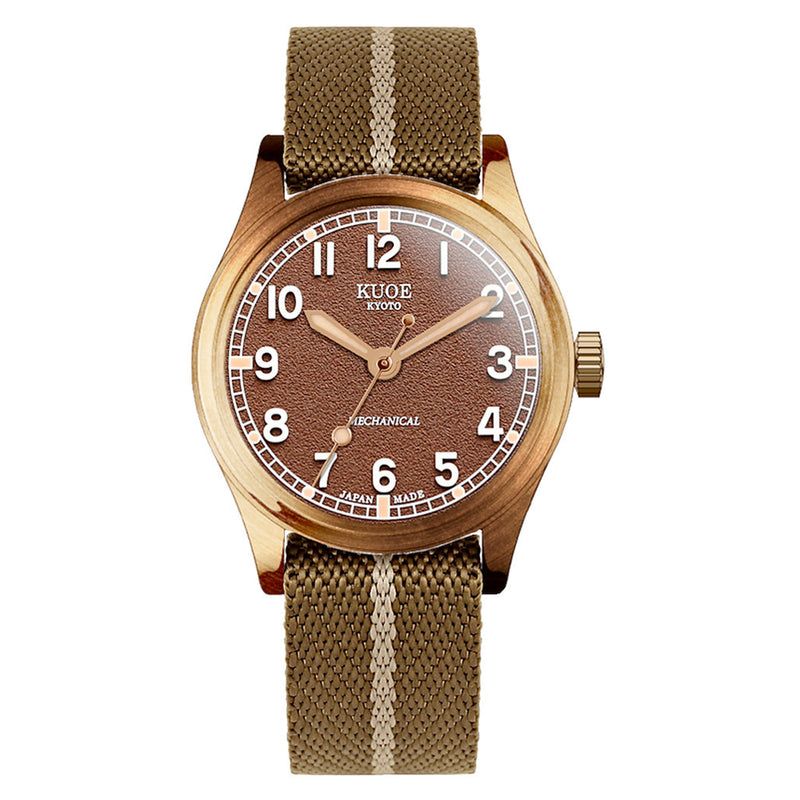 KUOE Old Smith 90-002 Bronze Case 35mm Automatic Watch with Brown Dial #OS90002BZ-ND-BR-KB