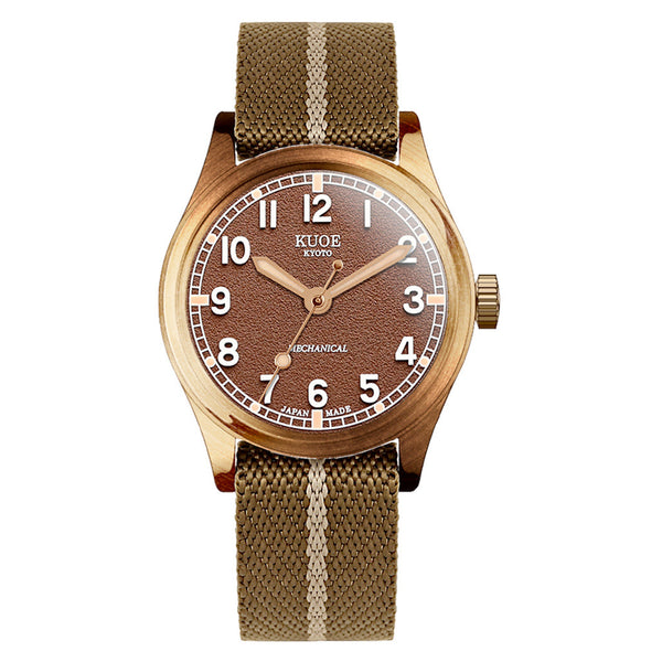 KUOE Old Smith 90-002 Bronze Case 35mm Automatic Watch with Brown Dial #OS90002BZ-ND-BR-KB