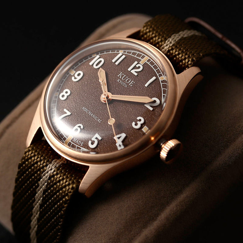 KUOE Old Smith 90-002 Bronze Case 35mm Automatic Watch with Brown Dial #OS90002BZ-ND-BR-KB